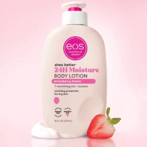EOS Shea Butter 24H Moisture Body Lotion- Strawberry Dream